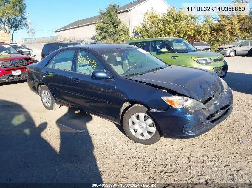 4T1BE32K14U358860 2004 Toyota Camry Le