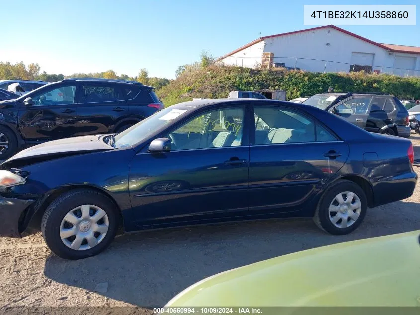 4T1BE32K14U358860 2004 Toyota Camry Le