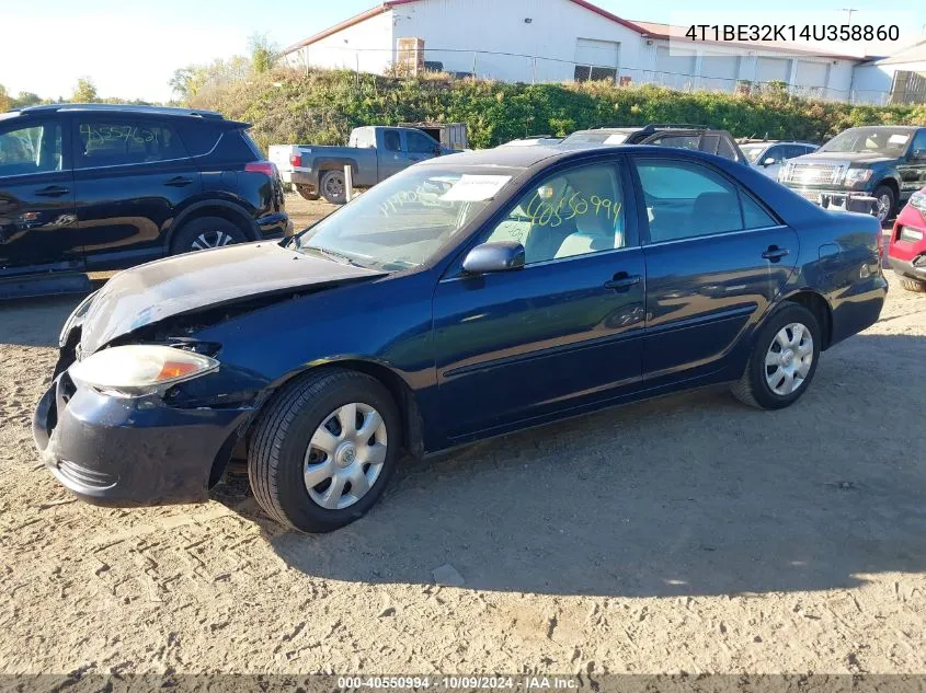 4T1BE32K14U358860 2004 Toyota Camry Le