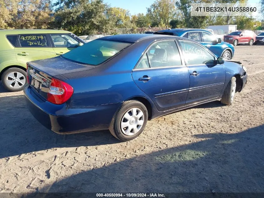 2004 Toyota Camry Le VIN: 4T1BE32K14U358860 Lot: 40550994