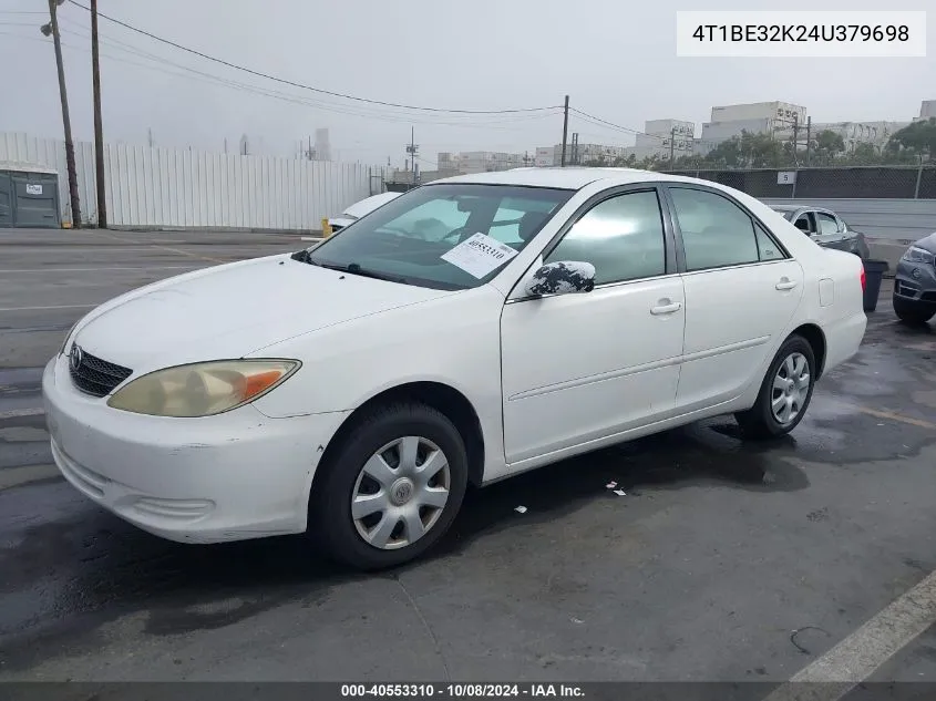 2004 Toyota Camry Le VIN: 4T1BE32K24U379698 Lot: 40553310