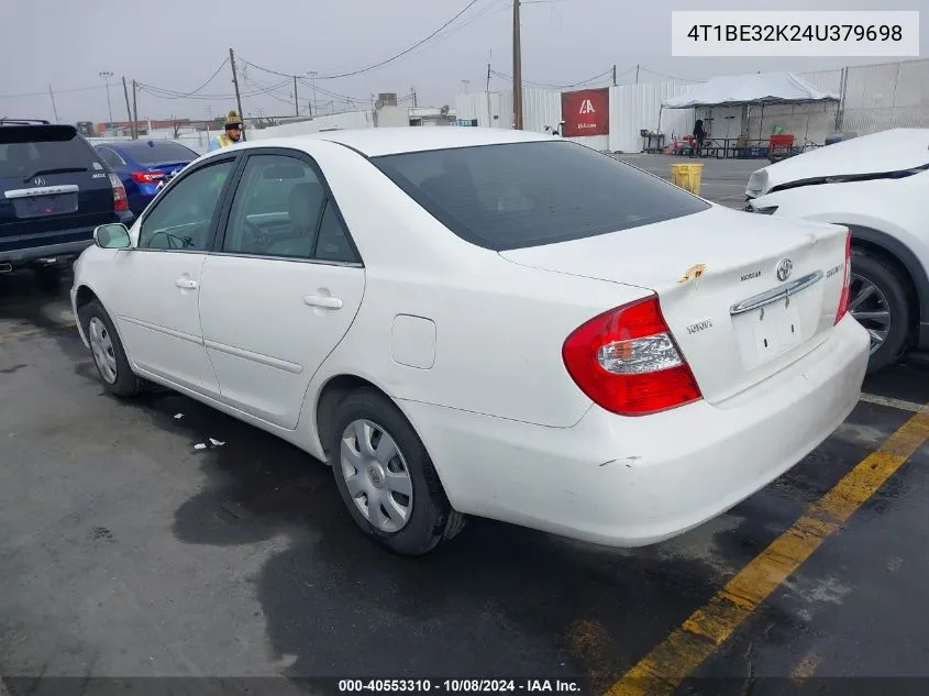 2004 Toyota Camry Le VIN: 4T1BE32K24U379698 Lot: 40553310