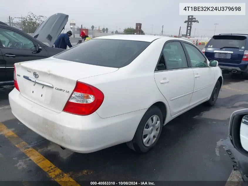 2004 Toyota Camry Le VIN: 4T1BE32K24U379698 Lot: 40553310