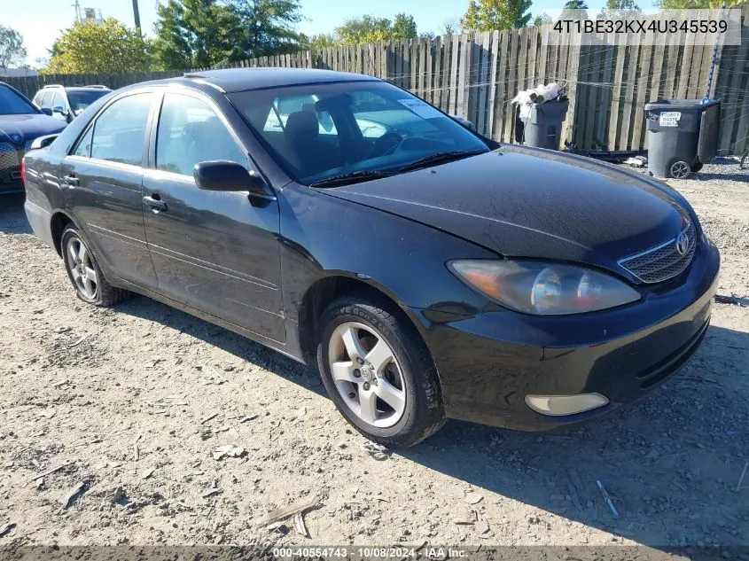 2004 Toyota Camry Se VIN: 4T1BE32KX4U345539 Lot: 40554743