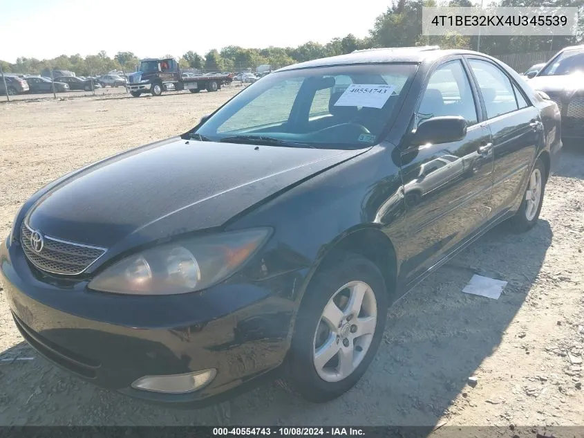 2004 Toyota Camry Se VIN: 4T1BE32KX4U345539 Lot: 40554743