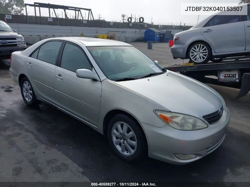 2004 Toyota Camry Xle V6 VIN: JTDBF32K040153507 Lot: 40559277