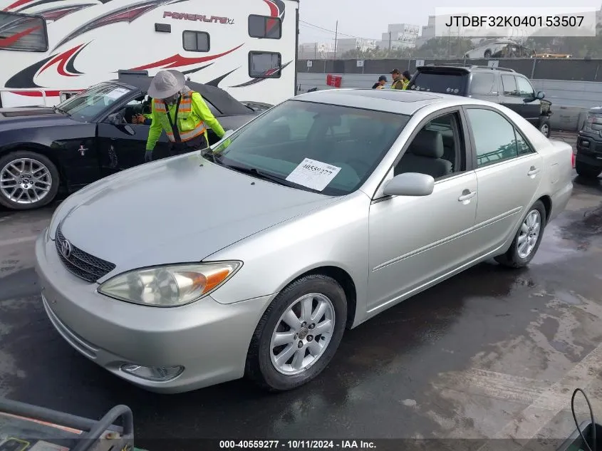 2004 Toyota Camry Xle V6 VIN: JTDBF32K040153507 Lot: 40559277