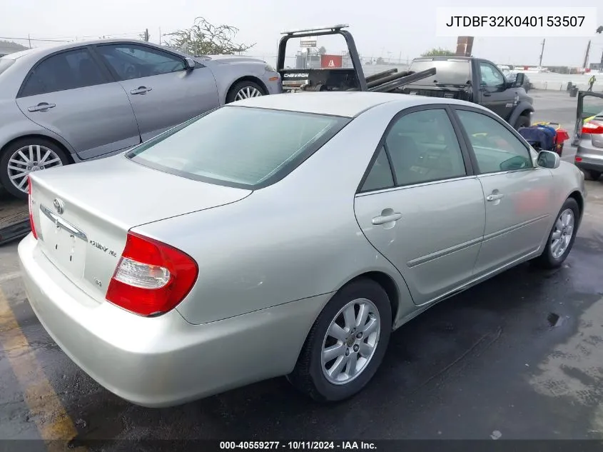 2004 Toyota Camry Xle V6 VIN: JTDBF32K040153507 Lot: 40559277