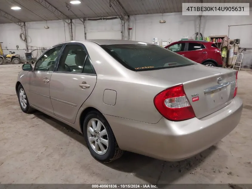 2004 Toyota Camry Xle VIN: 4T1BE30K14U905631 Lot: 40561836