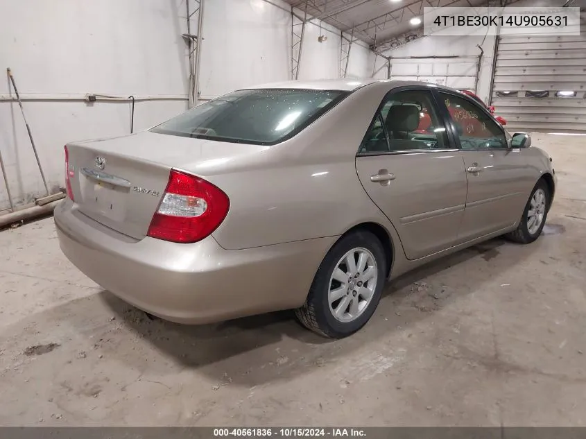 2004 Toyota Camry Xle VIN: 4T1BE30K14U905631 Lot: 40561836