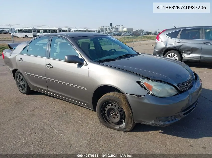 2004 Toyota Camry Le VIN: 4T1BE32K74U937206 Lot: 40570651