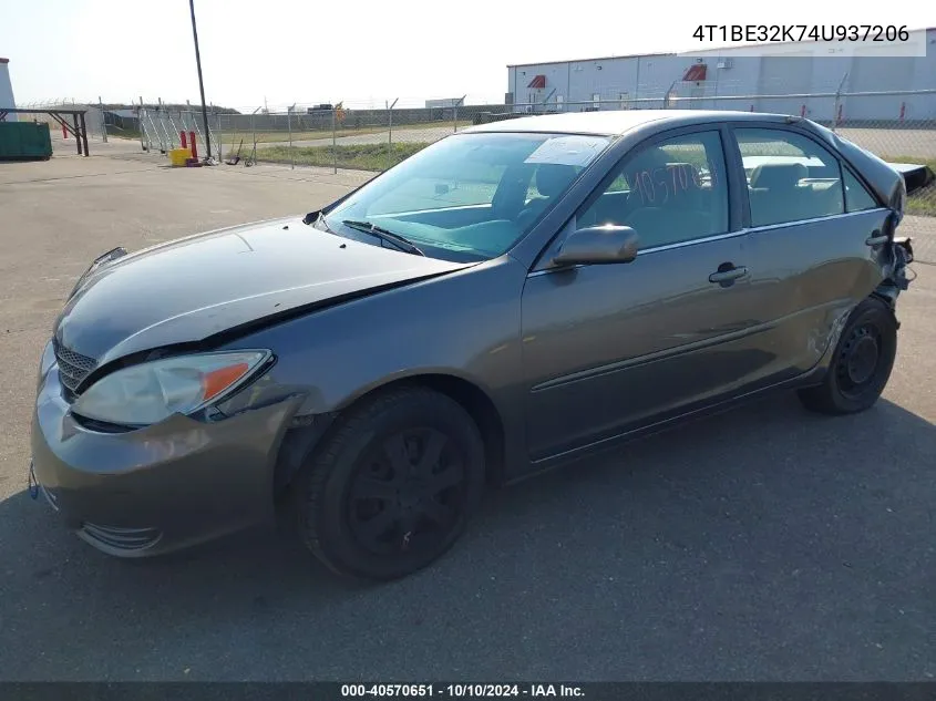 2004 Toyota Camry Le VIN: 4T1BE32K74U937206 Lot: 40570651