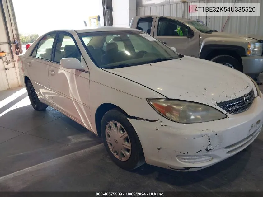 2004 Toyota Camry Le VIN: 4T1BE32K54U335520 Lot: 40575509