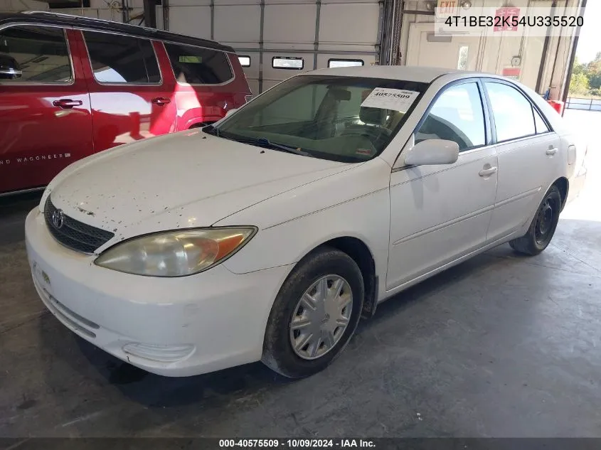 2004 Toyota Camry Le VIN: 4T1BE32K54U335520 Lot: 40575509