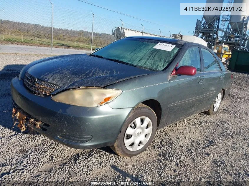 2004 Toyota Camry Le/Xle/Se VIN: 4T1BE32K74U289172 Lot: 40576451