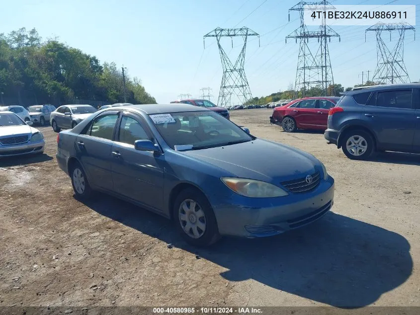 2004 Toyota Camry Le VIN: 4T1BE32K24U886911 Lot: 40580985