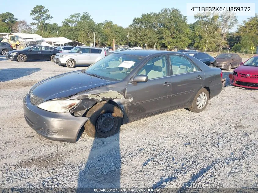 2004 Toyota Camry Le/Xle/Se VIN: 4T1BE32K64U859372 Lot: 40581273