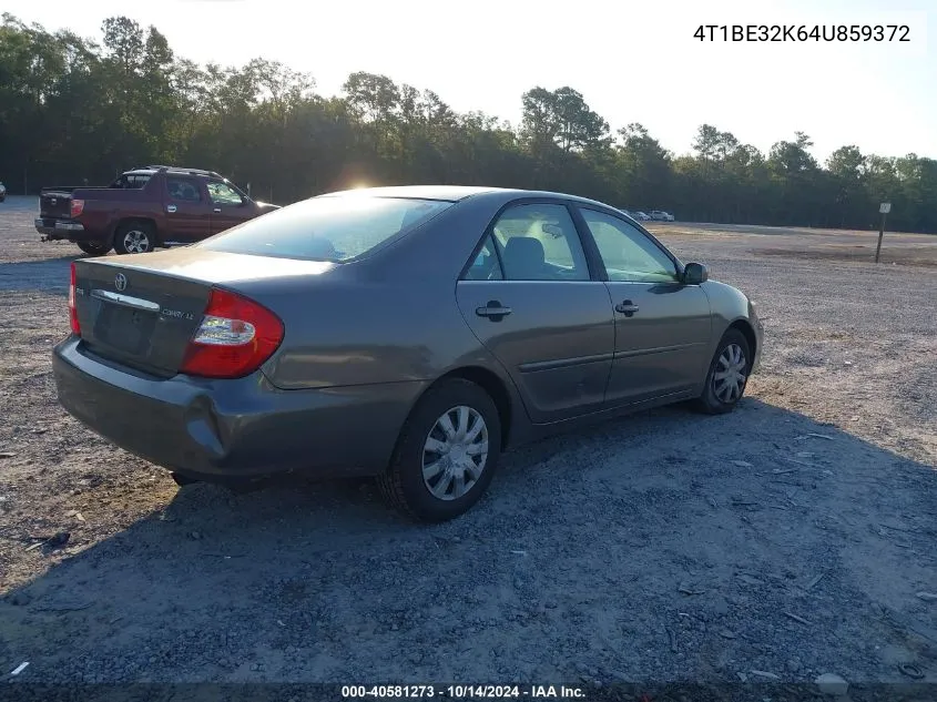 2004 Toyota Camry Le/Xle/Se VIN: 4T1BE32K64U859372 Lot: 40581273