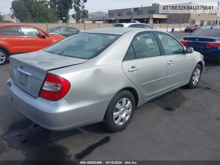 4T1BE32K84U375641 2004 Toyota Camry Le