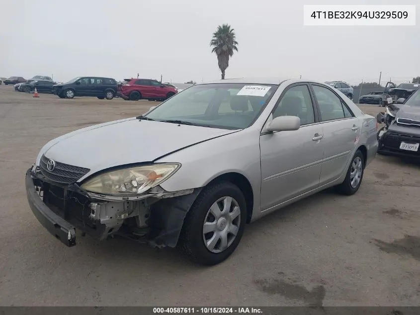 2004 Toyota Camry Le VIN: 4T1BE32K94U329509 Lot: 40587611