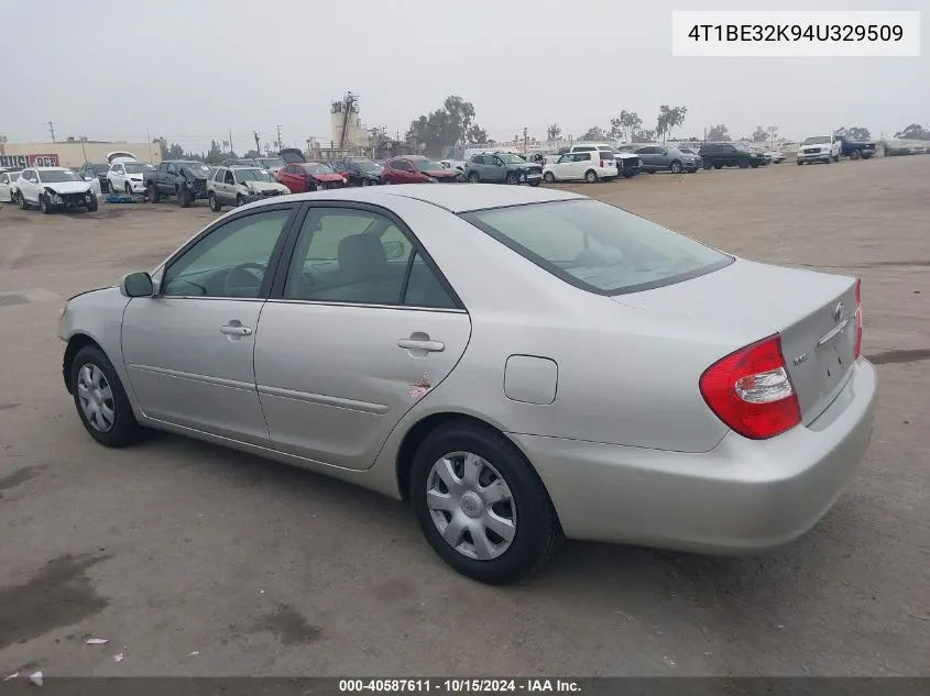 2004 Toyota Camry Le VIN: 4T1BE32K94U329509 Lot: 40587611