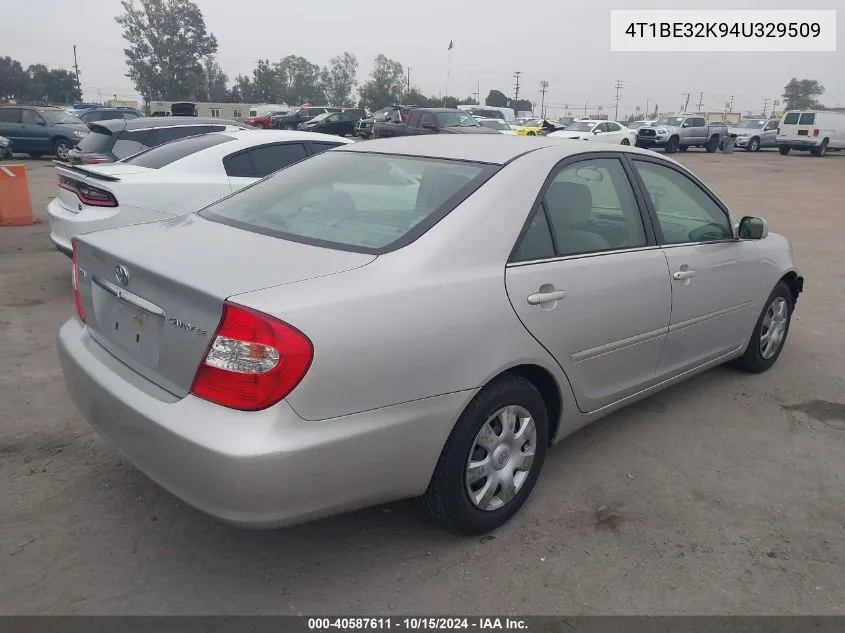 2004 Toyota Camry Le VIN: 4T1BE32K94U329509 Lot: 40587611