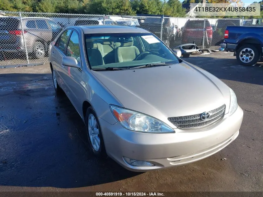 2004 Toyota Camry Xle VIN: 4T1BE32KX4U858435 Lot: 40591919