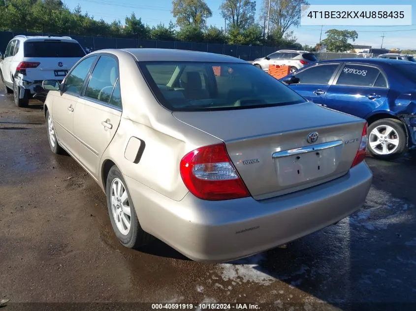 2004 Toyota Camry Xle VIN: 4T1BE32KX4U858435 Lot: 40591919