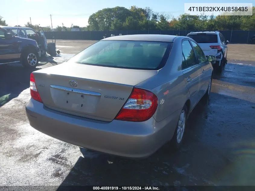 2004 Toyota Camry Xle VIN: 4T1BE32KX4U858435 Lot: 40591919