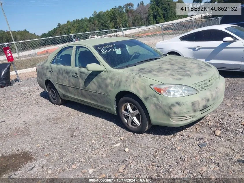 2004 Toyota Camry Le VIN: 4T1BE32K14U862132 Lot: 40593667