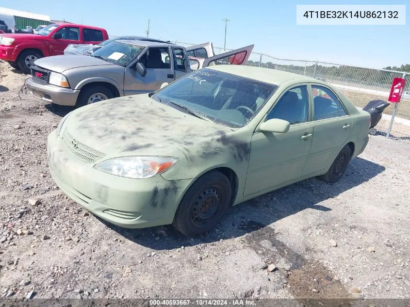 2004 Toyota Camry Le VIN: 4T1BE32K14U862132 Lot: 40593667