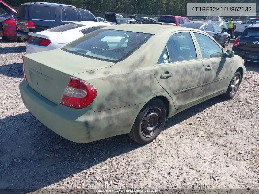 2004 Toyota Camry Le VIN: 4T1BE32K14U862132 Lot: 40593667