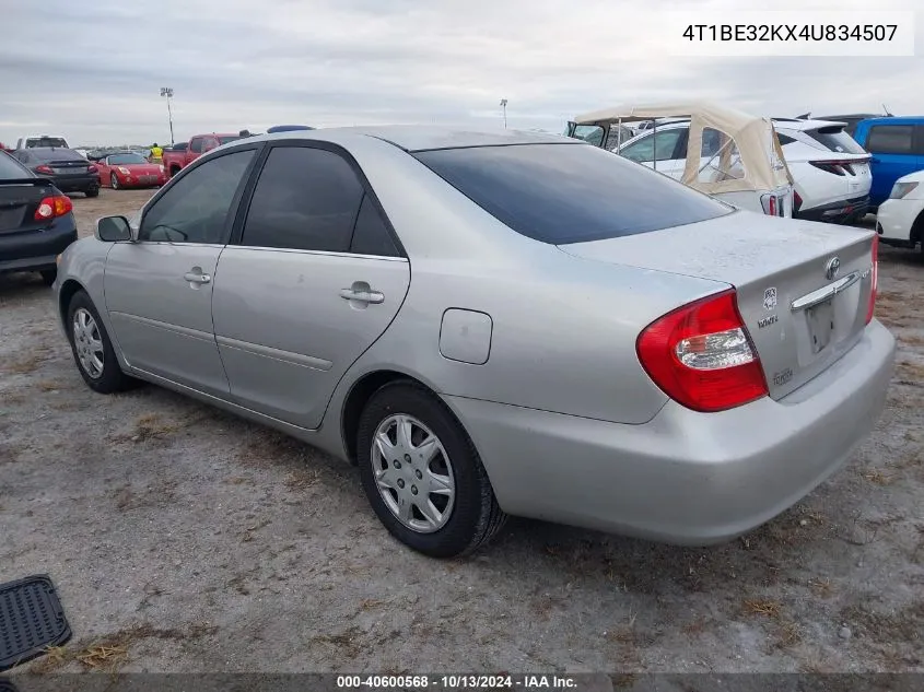 2004 Toyota Camry Le VIN: 4T1BE32KX4U834507 Lot: 40600568