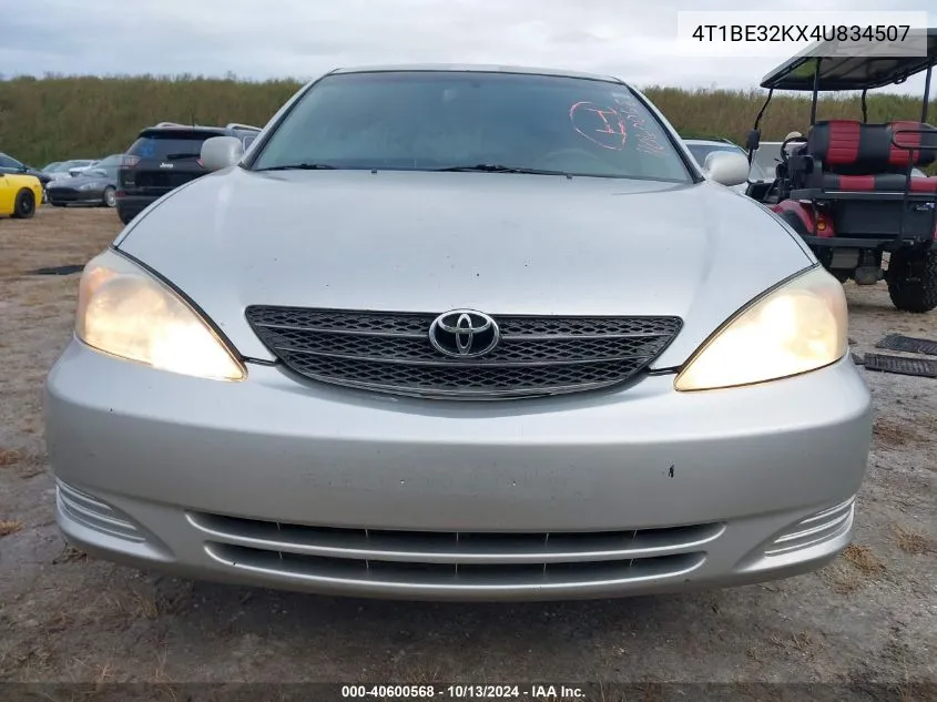 2004 Toyota Camry Le VIN: 4T1BE32KX4U834507 Lot: 40600568