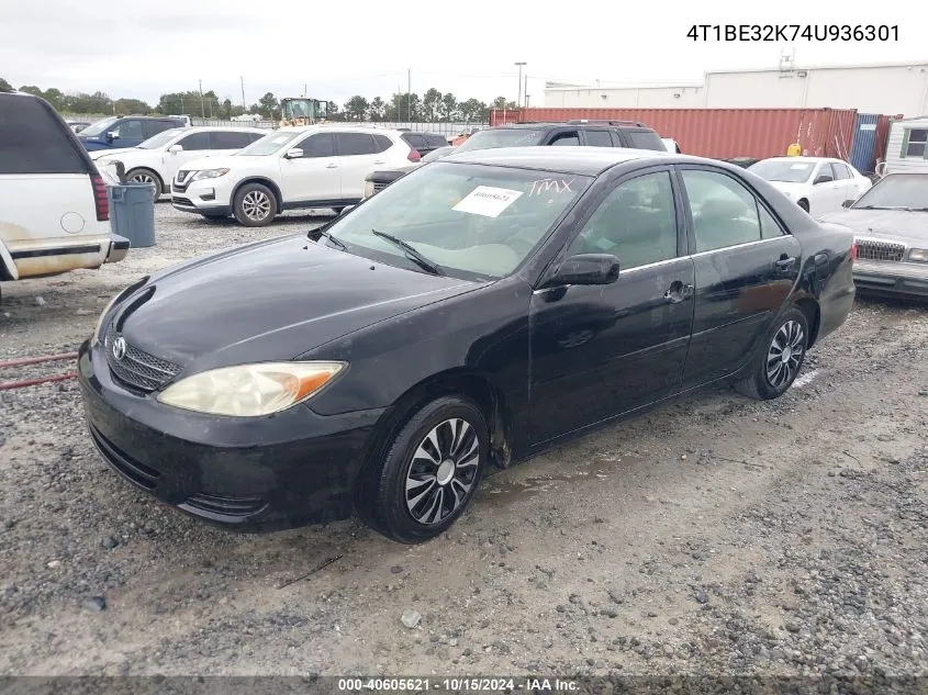 2004 Toyota Camry Le VIN: 4T1BE32K74U936301 Lot: 40605621