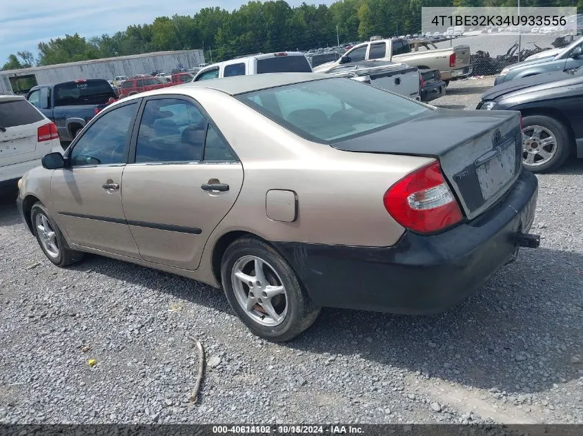 2004 Toyota Camry Le VIN: 4T1BE32K34U933556 Lot: 40614102