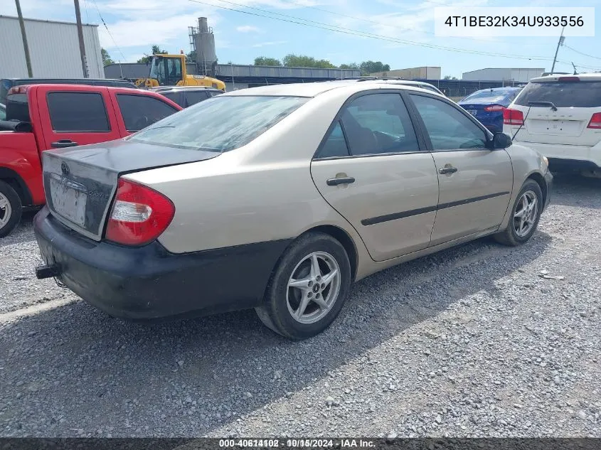 2004 Toyota Camry Le VIN: 4T1BE32K34U933556 Lot: 40614102