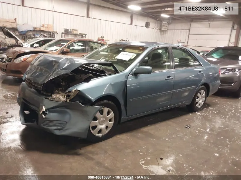 2004 Toyota Camry Le VIN: 4T1BE32K84U811811 Lot: 40615881