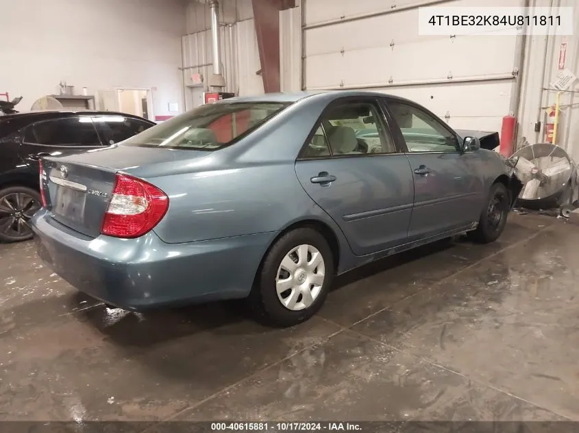 2004 Toyota Camry Le VIN: 4T1BE32K84U811811 Lot: 40615881