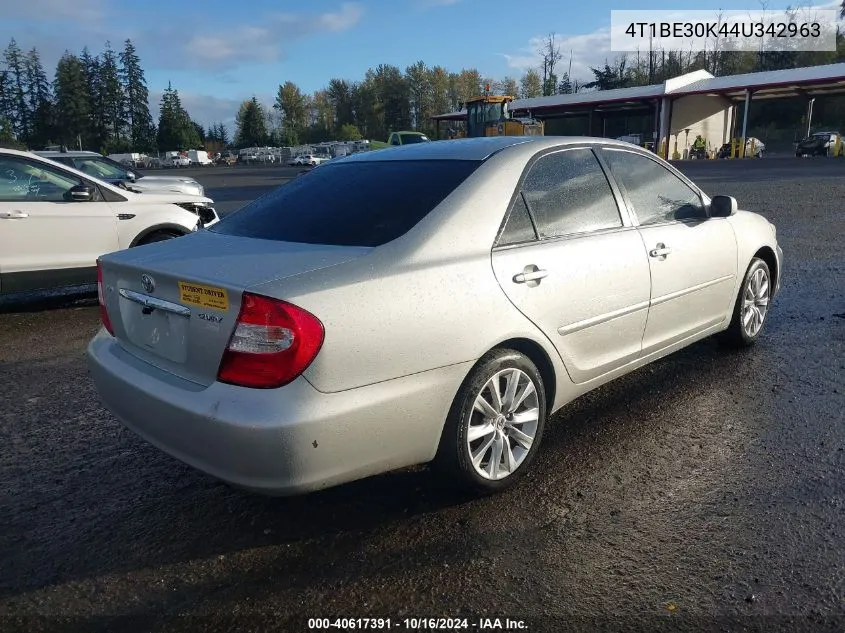 2004 Toyota Camry Le VIN: 4T1BE30K44U342963 Lot: 40617391