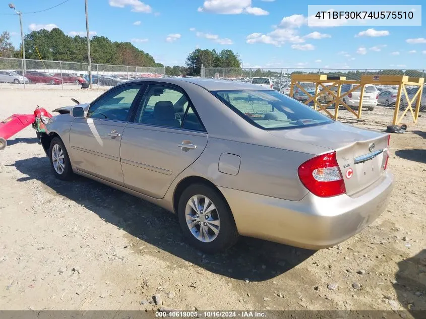 4T1BF30K74U575510 2004 Toyota Camry Le V6