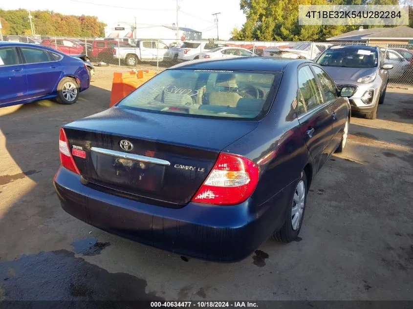 2004 Toyota Camry Le VIN: 4T1BE32K54U282284 Lot: 40634477