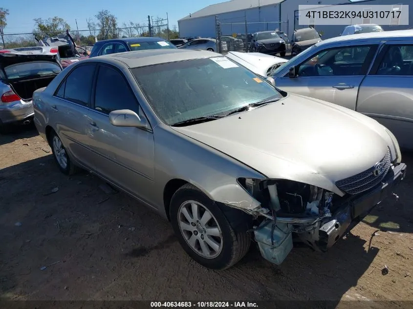 2004 Toyota Camry Xle VIN: 4T1BE32K94U310717 Lot: 40634683