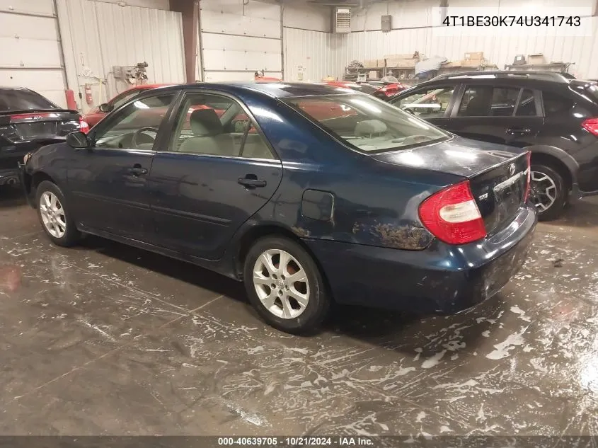 2004 Toyota Camry Le VIN: 4T1BE30K74U341743 Lot: 40639705