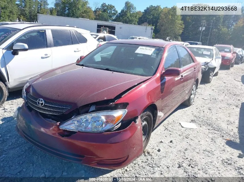 2004 Toyota Camry Le VIN: 4T1BE32K14U293668 Lot: 40639751