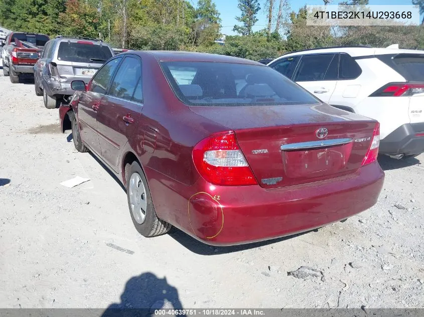 2004 Toyota Camry Le VIN: 4T1BE32K14U293668 Lot: 40639751