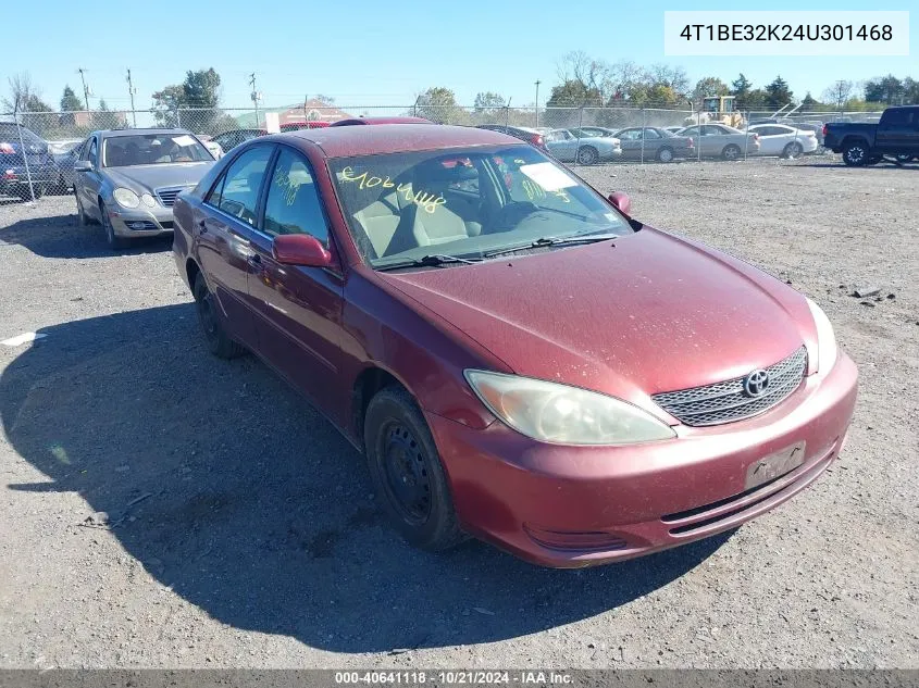 2004 Toyota Camry Le VIN: 4T1BE32K24U301468 Lot: 40641118