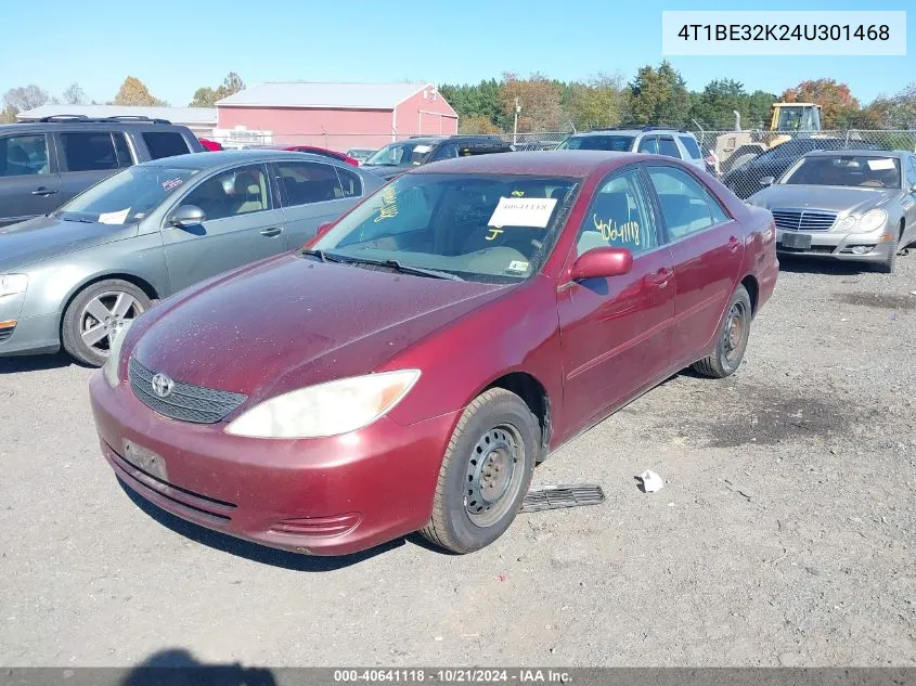 2004 Toyota Camry Le VIN: 4T1BE32K24U301468 Lot: 40641118