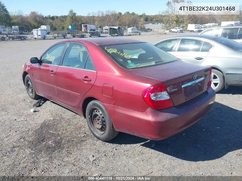 2004 Toyota Camry Le VIN: 4T1BE32K24U301468 Lot: 40641118