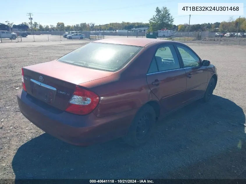 2004 Toyota Camry Le VIN: 4T1BE32K24U301468 Lot: 40641118